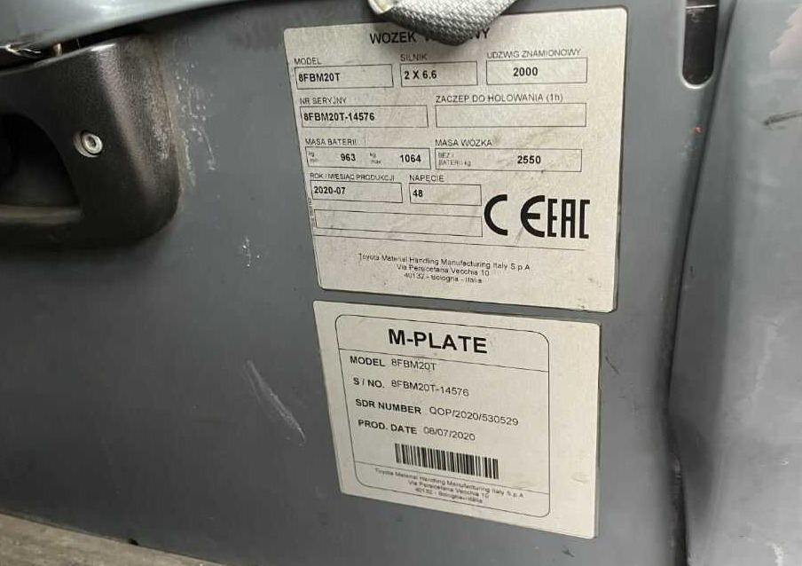 Toyota 8FBM20T - El gaffeltruck: billede 4 Toyota 8FBM20T - El gaffeltruck: billede 4