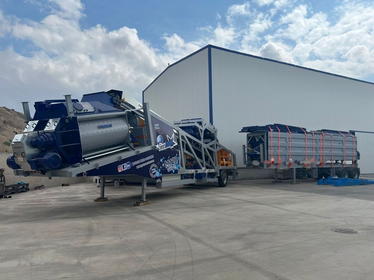 Promax Mobile Concrete Batching Plant PROMAX M120-TWN DT (120m³/h) - Betonfabrik: billede 1 Promax Mobile Concrete Batching Plant PROMAX M120-TWN DT (120m³/h) - Betonfabrik: billede 1