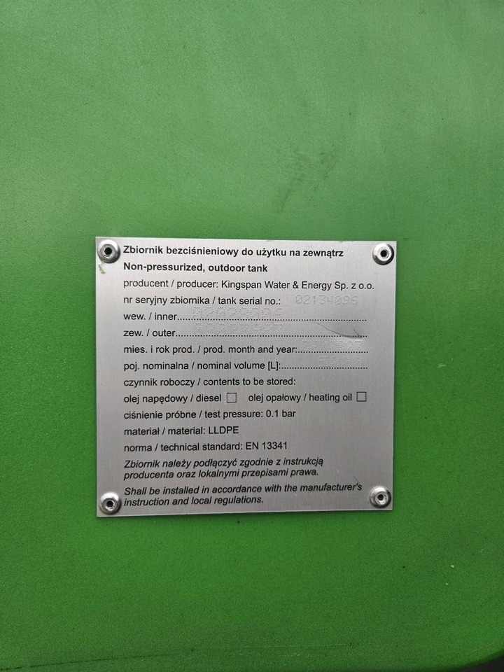 KINGSPAN zbiornik FuelMaster 5000 - Beholder: billede 2 KINGSPAN zbiornik FuelMaster 5000 - Beholder: billede 2