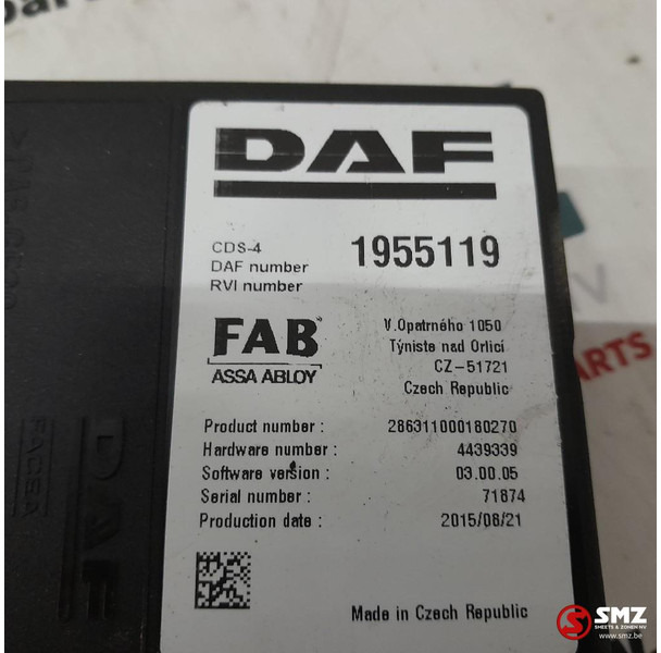 DAF Occ ECU CDS4 regeleenheid DAF - Kontrol blok for Lastbil: billede 5 DAF Occ ECU CDS4 regeleenheid DAF - Kontrol blok for Lastbil: billede 5