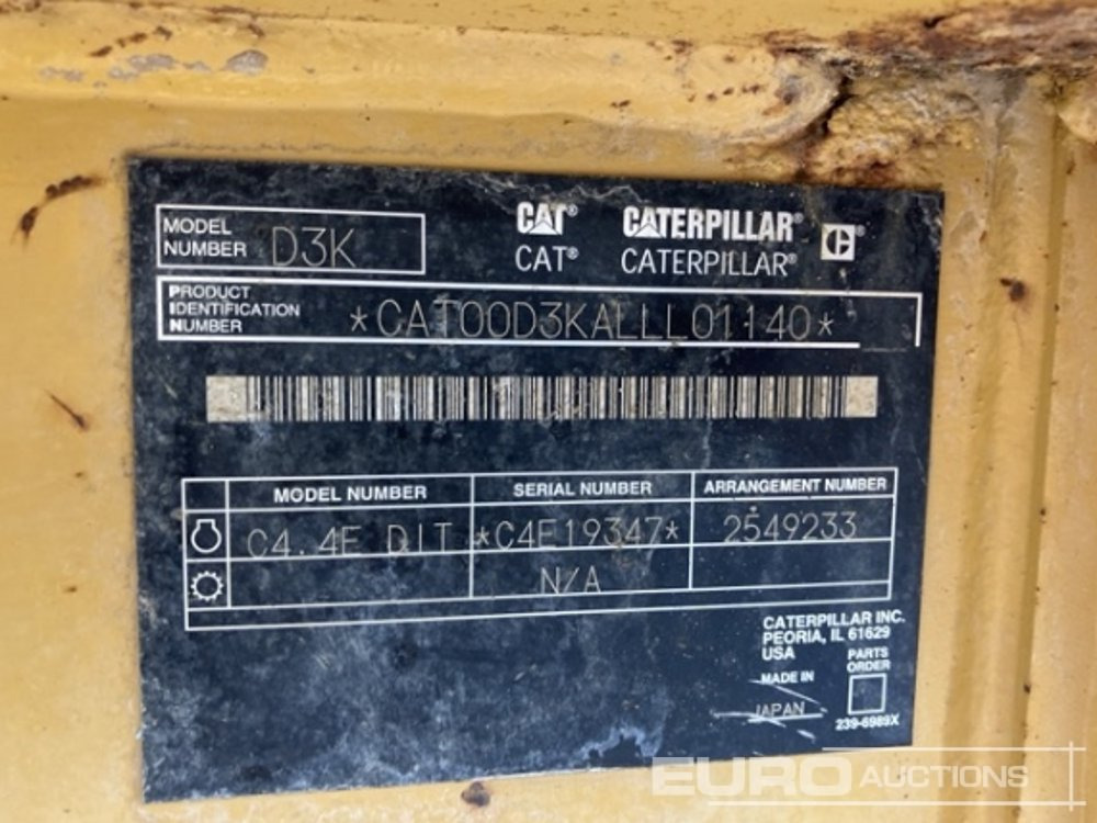 2012 CAT D3K LGP - Bulldozer: billede 5 2012 CAT D3K LGP - Bulldozer: billede 5