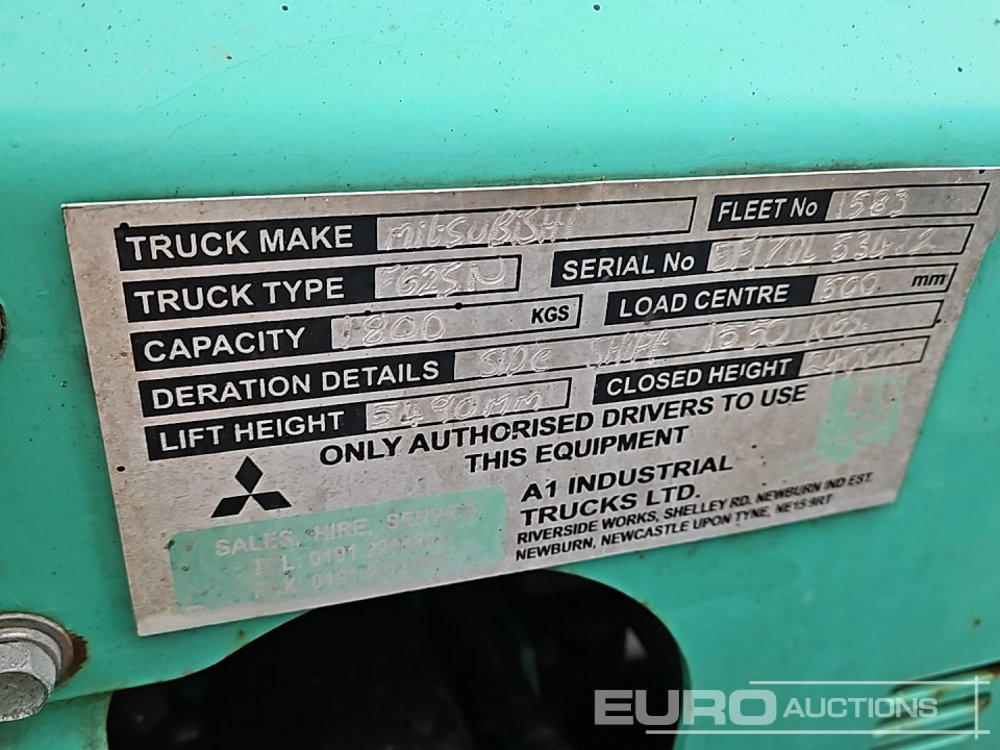 Gaffeltruck 2012 Mitsubishi FG25N: billede 42