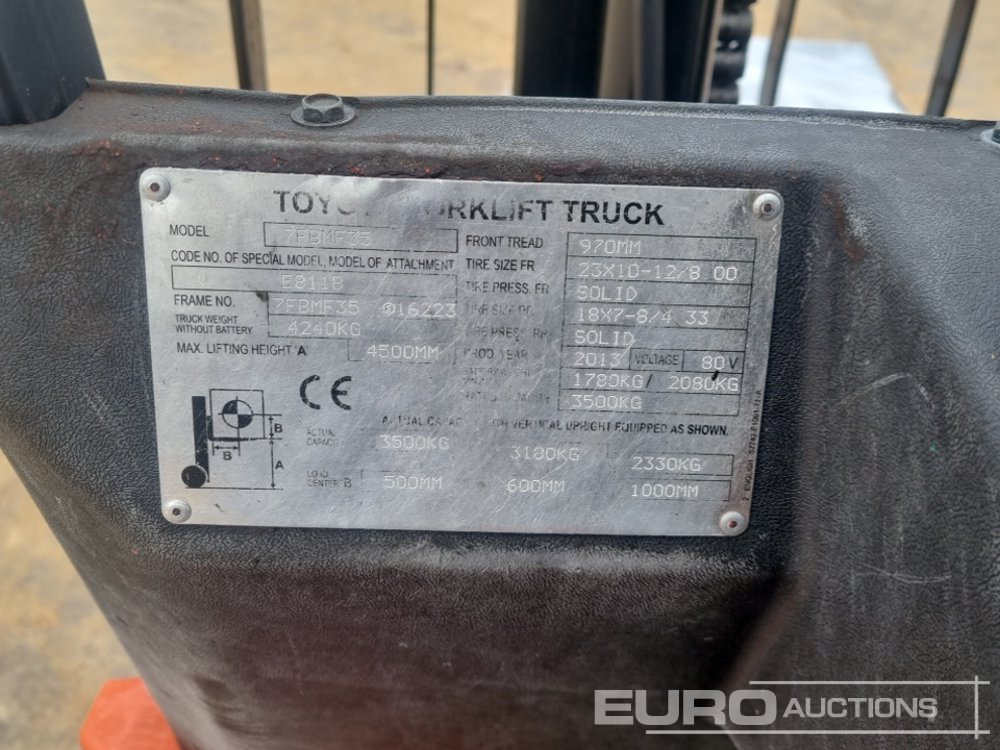 Gaffeltruck 2013 Toyota 7FBMF35: billede 33