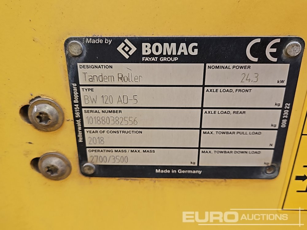 Tromle 2018 Bomag BW120AD-5: billede 35