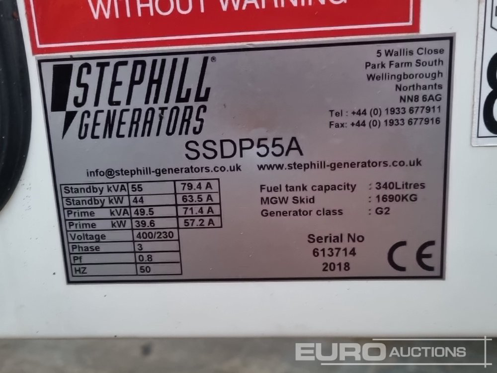Strømgenerator 2018 Stephill SSDP55A: billede 30