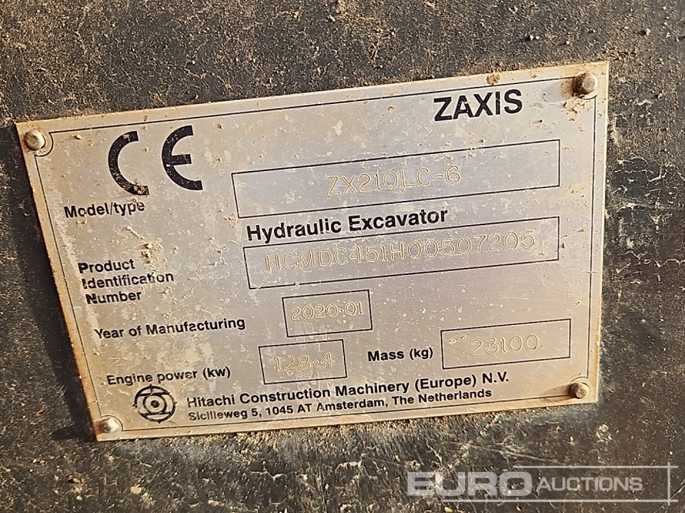 Bæltegravemaskine 2020 Hitachi ZX210LC-6: billede 46 Bæltegravemaskine 2020 Hitachi ZX210LC-6: billede 46