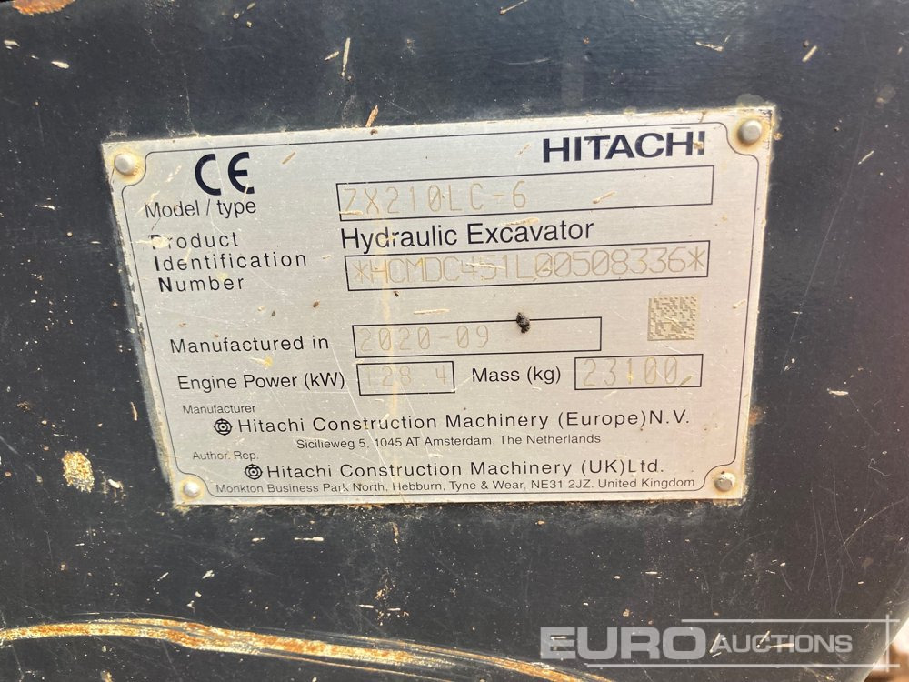 2020 Hitachi ZX210LC-6 - Bæltegravemaskine: billede 4 2020 Hitachi ZX210LC-6 - Bæltegravemaskine: billede 4