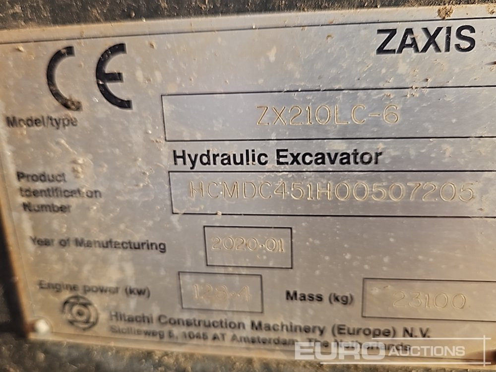 Bæltegravemaskine 2020 Hitachi ZX210LC-6: billede 48 Bæltegravemaskine 2020 Hitachi ZX210LC-6: billede 48