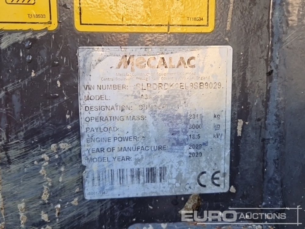 Mini Tipvogn 2020 Mecalac TA3H: billede 35 Mini Tipvogn 2020 Mecalac TA3H: billede 35