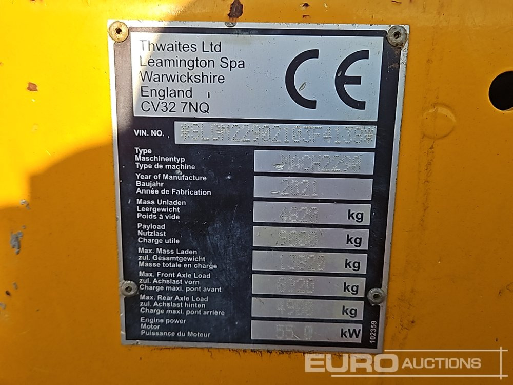 Mini Tipvogn 2021 Thwaites 9 Ton: billede 48 Mini Tipvogn 2021 Thwaites 9 Ton: billede 48