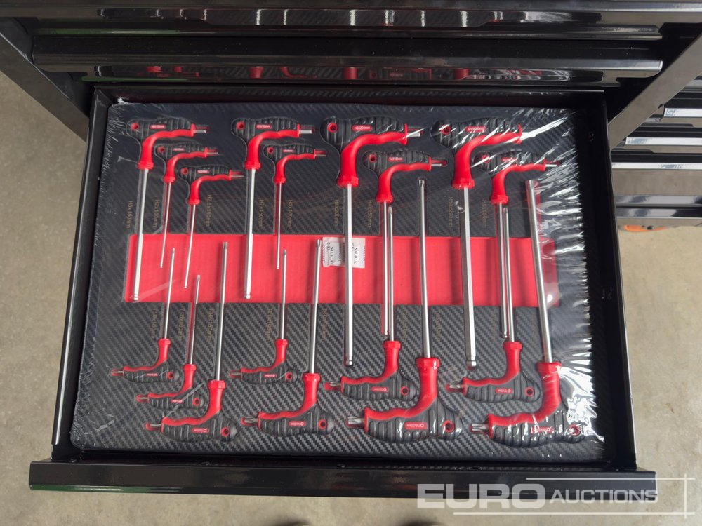 Værkstedsudstyr 2025 Boss Wheeled Tool Trolley, 523pcs Tool Kit, Worktop (Black): billede 19