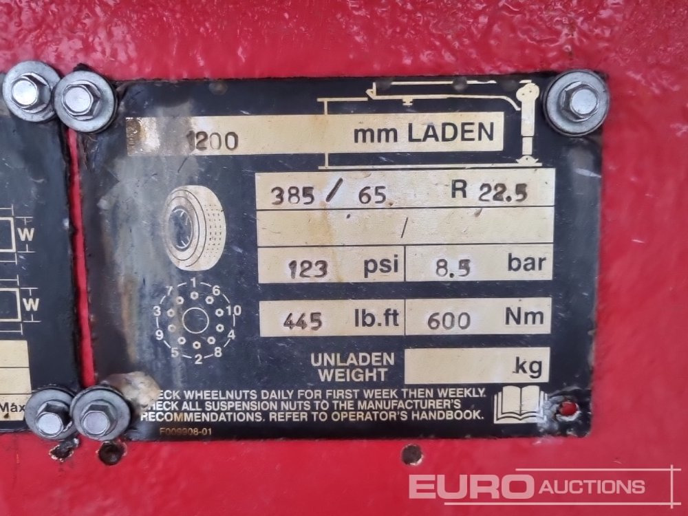 Tipvogn sættevogn Fruehauf Tri Axle Bulk Tipping Trailer, Easy Sheet: billede 37