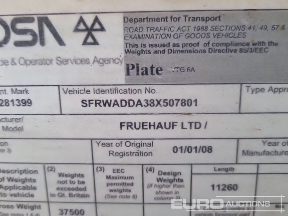 Tipvogn sættevogn Fruehauf Tri Axle Bulk Tipping Trailer, Easy Sheet: billede 36