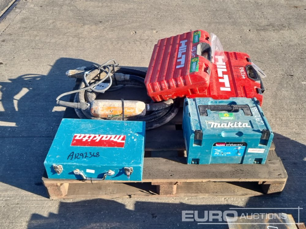 Bygningsudstyr Hilti TE30 110Volt Hammer Drill, Hilti TE6-A36 Battery Hammer Drill, Makita 6906 110Volt Impact Driver, Makita DTW1001 Battery Impact Driver, 110Volt Concrete Poker: billede 6
