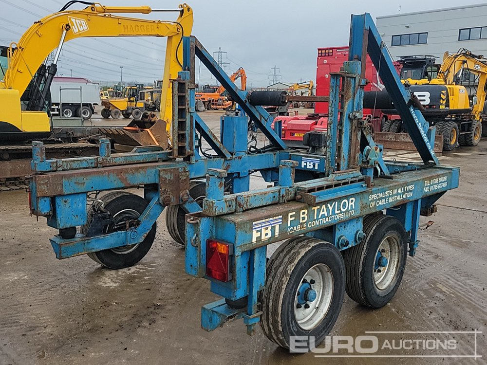 Single Axle Hydraulic Cable Reel Trailer, 1 Cylinder Engine - Landbrugsvogn: billede 5 Single Axle Hydraulic Cable Reel Trailer, 1 Cylinder Engine - Landbrugsvogn: billede 5