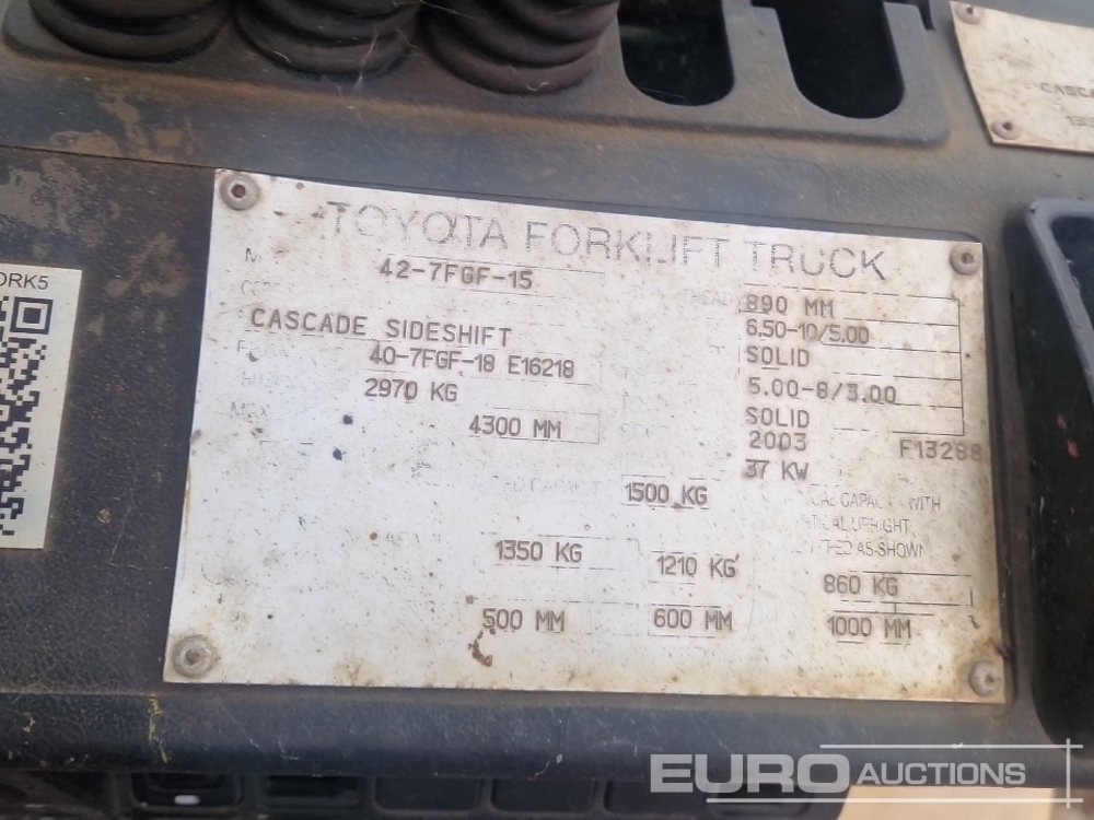 Gas gaffeltruck Toyota 42-7FGF15: billede 37