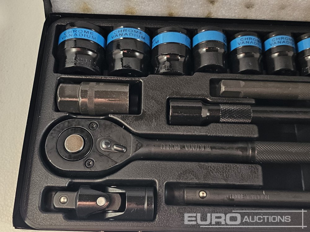 Unused 1/2" Socket & Rachet Set - Værkstedsudstyr: billede 3 Unused 1/2" Socket & Rachet Set - Værkstedsudstyr: billede 3