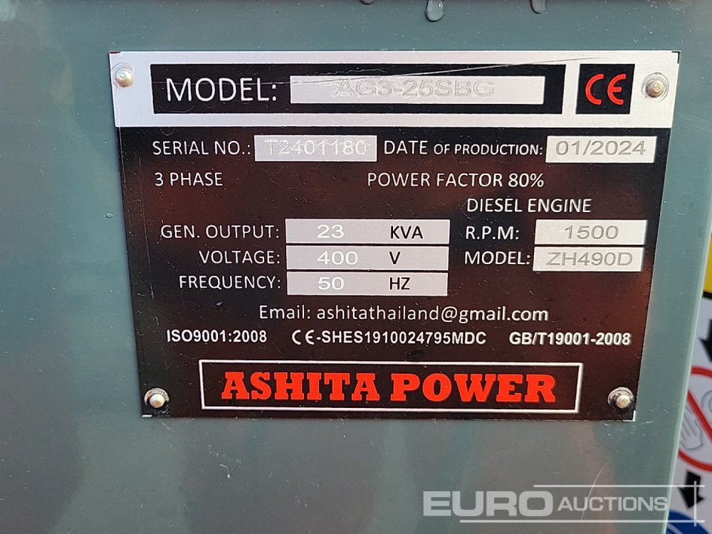 Strømgenerator Unused 2024 Ashita AG3-25SBG: billede 39