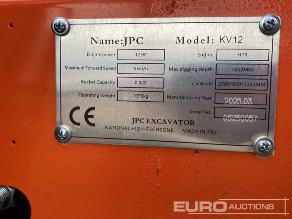 Minigravemaskine Unused 2025 JPC KV12: billede 45 Minigravemaskine Unused 2025 JPC KV12: billede 45