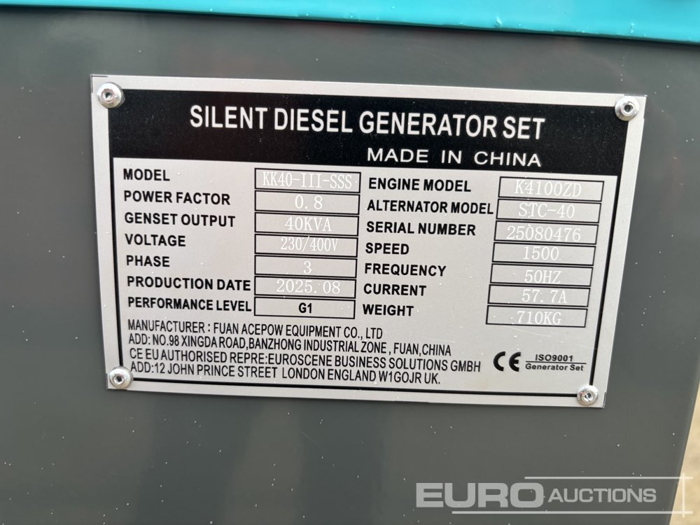 Strømgenerator Unused 2025 Kawakenki K40-III-SSS: billede 29 Strømgenerator Unused 2025 Kawakenki K40-III-SSS: billede 29