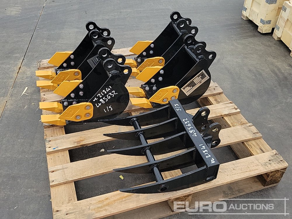 Unused 2025 Machpro 8", 8", 8", 8" Digging Bucket, 16" Rake 25mm Pin to suit Mini Excavator - Skovl: billede 1 Unused 2025 Machpro 8", 8", 8", 8" Digging Bucket, 16" Rake 25mm Pin to suit Mini Excavator - Skovl: billede 1
