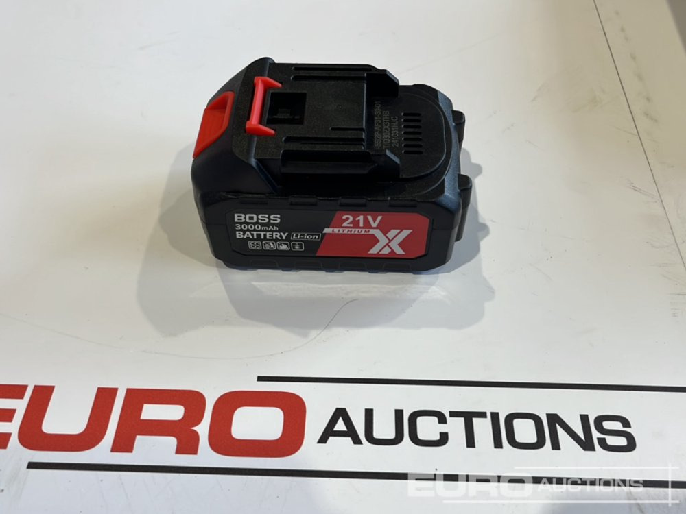 Bygningsudstyr Unused Boss 21 Volt Lithium Battery Cordless Grease Gun, 2 Batteries, Charger, Case, Shoulder Strap, Extension Pieces and Fittings: billede 7 Bygningsudstyr Unused Boss 21 Volt Lithium Battery Cordless Grease Gun, 2 Batteries, Charger, Case, Shoulder Strap, Extension Pieces and Fittings: billede 7