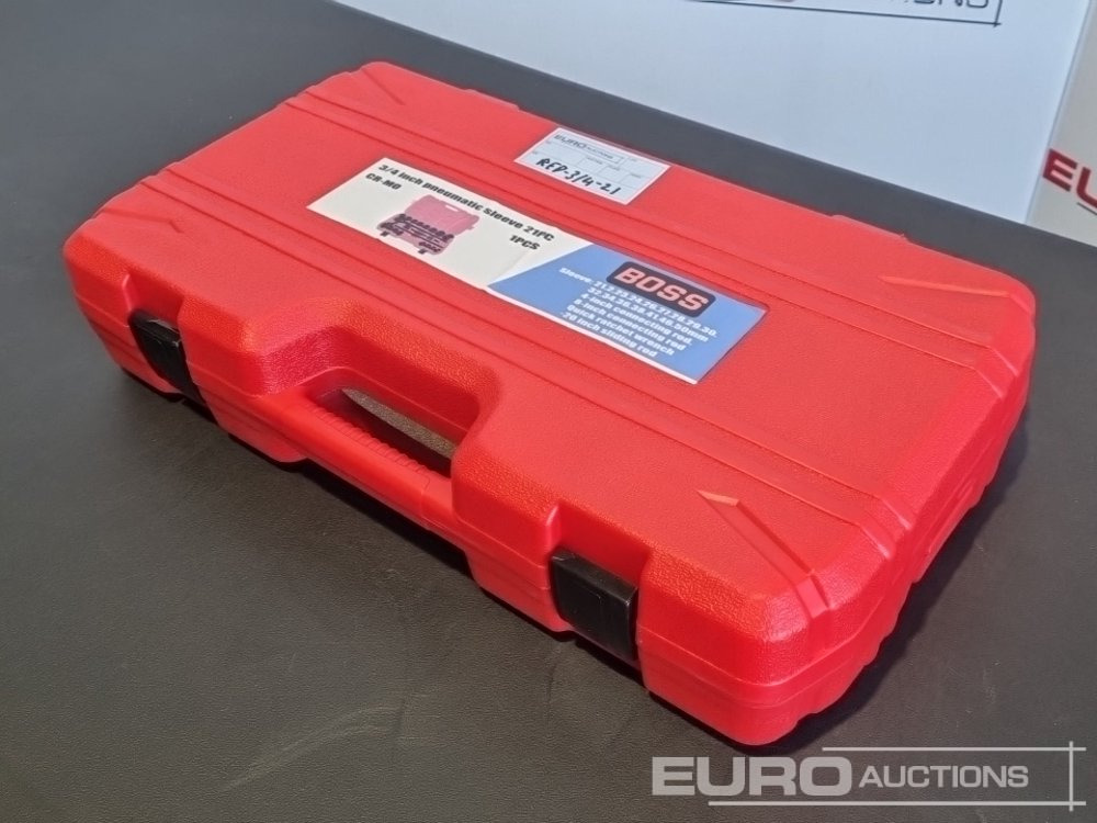 Unused Boss 3/4" 21pc Heavy Duty Pneumatic Socket Set, 4" Connecting Rod, 8" Connecting Rod, Quick Ratchet Wrench, 20" Sliding Rod - Bygningsudstyr: billede 3 Unused Boss 3/4" 21pc Heavy Duty Pneumatic Socket Set, 4" Connecting Rod, 8" Connecting Rod, Quick Ratchet Wrench, 20" Sliding Rod - Bygningsudstyr: billede 3