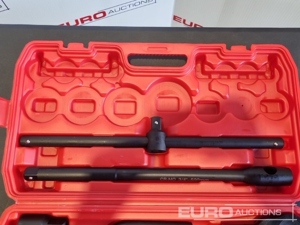 Unused Boss 3/4" 26pc Heavy Duty Pneumatic Socket Set, 4" Connecting Rod, 8" Connecting Rod Quick Ratchet Wrench, 20" Sliding Road, L Handle Sliding Head Extension Bar - Bygningsudstyr: billede 5 Unused Boss 3/4" 26pc Heavy Duty Pneumatic Socket Set, 4" Connecting Rod, 8" Connecting Rod Quick Ratchet Wrench, 20" Sliding Road, L Handle Sliding Head Extension Bar - Bygningsudstyr: billede 5