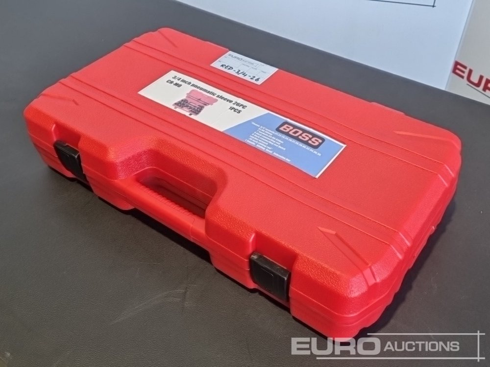 Unused Boss 3/4" 26pc Heavy Duty Pneumatic Socket Set, 4" Connecting Rod, 8" Connecting Rod Quick Ratchet Wrench, 20" Sliding Road, L Handle Sliding Head Extension Bar - Bygningsudstyr: billede 3 Unused Boss 3/4" 26pc Heavy Duty Pneumatic Socket Set, 4" Connecting Rod, 8" Connecting Rod Quick Ratchet Wrench, 20" Sliding Road, L Handle Sliding Head Extension Bar - Bygningsudstyr: billede 3