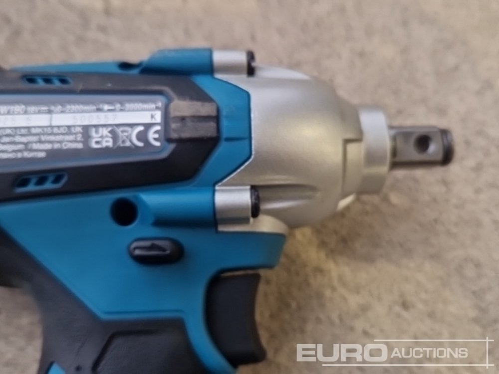 Bygningsudstyr Unused Makita DTW190 18V 1/2" Li-Ion LXT Impact Wrench (Body Only): billede 15
