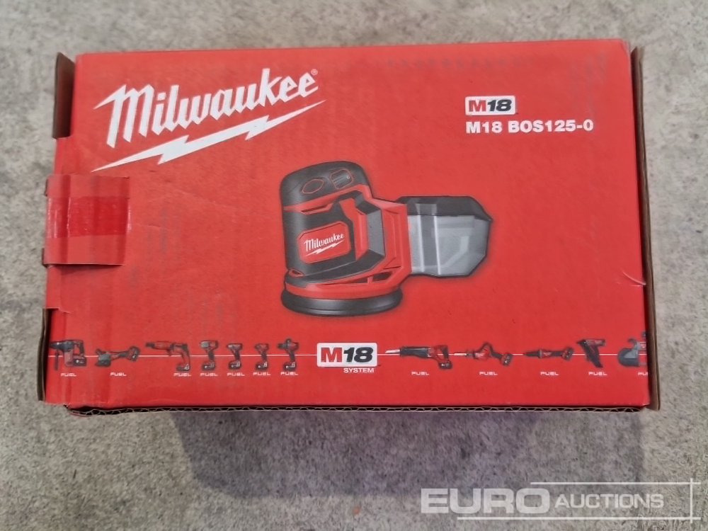 Bygningsudstyr Unused Milwaukee M18 BOS125-0 18V 125mm Random Orbit Sander (Body Only): billede 23