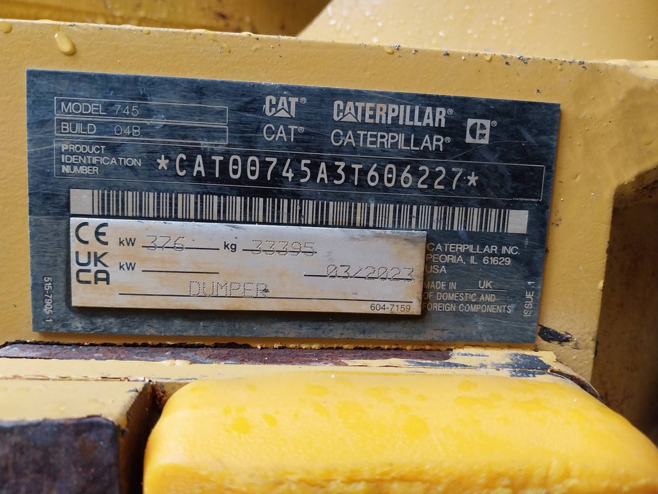 CAT 745 - Knækstyret dumper: billede 5 CAT 745 - Knækstyret dumper: billede 5