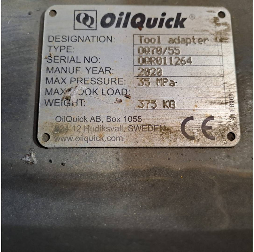 OILQUICK DEUTSCHLAND GMBH OILQUICK/OQ70/55 - Hurtigskift: billede 2 OILQUICK DEUTSCHLAND GMBH OILQUICK/OQ70/55 - Hurtigskift: billede 2