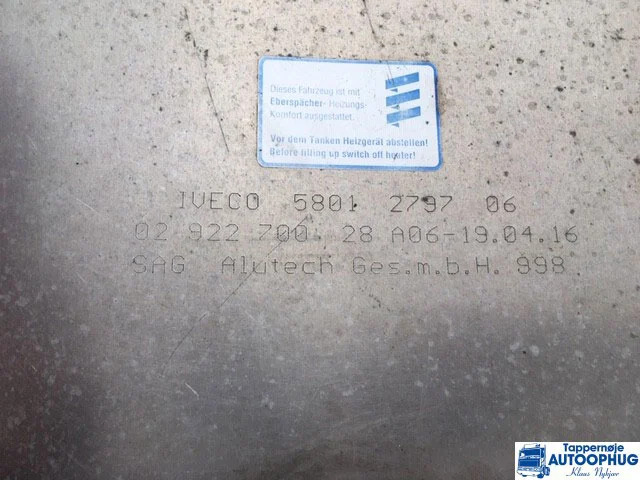 Iveco Brændstoftank Oem No : 5801279706 - Brændstoftank for Lastbil: billede 1 Iveco Brændstoftank Oem No : 5801279706 - Brændstoftank for Lastbil: billede 1