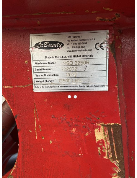 LaBounty MSD2250R - Hydrauliske sakse for Entreprenørmaskin: billede 4 LaBounty MSD2250R - Hydrauliske sakse for Entreprenørmaskin: billede 4