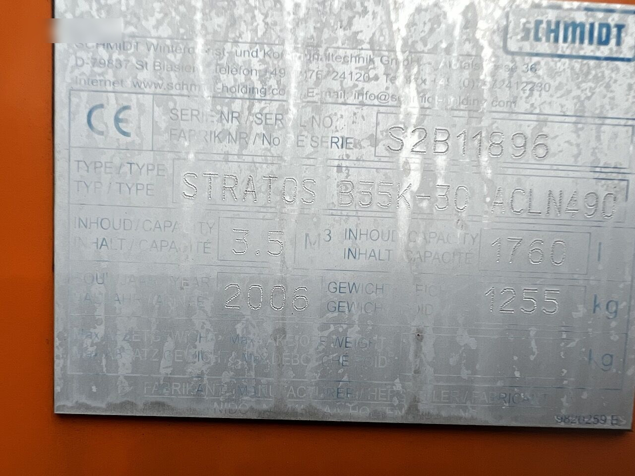 Schmidt Przyczepka 3,5m3 - Sand-/ Saltspreder: billede 5 Schmidt Przyczepka 3,5m3 - Sand-/ Saltspreder: billede 5