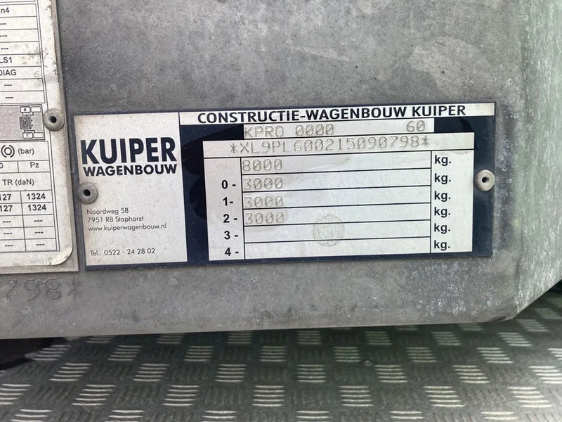 Kuiper 8 Tons Be Oplegger 670x195 laadvloerhoogte 50 cm - Nedbygget platform sættevogn: billede 3 Kuiper 8 Tons Be Oplegger 670x195 laadvloerhoogte 50 cm - Nedbygget platform sættevogn: billede 3