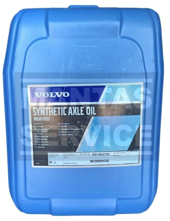 VOLVO TRANSMISSION OIL 75W-90 20L 85136279-CH - Motorolie og bilplejeprodukt: billede 2 VOLVO TRANSMISSION OIL 75W-90 20L 85136279-CH - Motorolie og bilplejeprodukt: billede 2