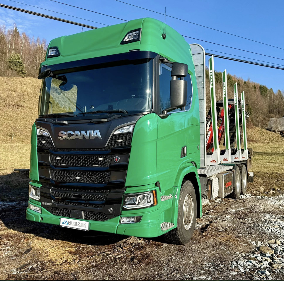 SCANIA R580 - Tømmerbil, Lastbil med kran: billede 1 SCANIA R580 - Tømmerbil, Lastbil med kran: billede 1