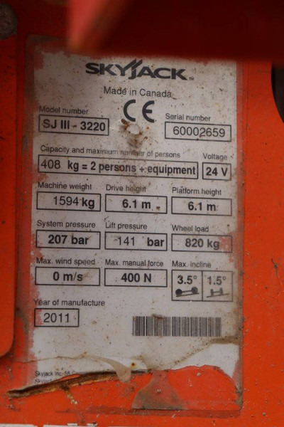 Sakselift Skyjack SJ III - 3220: billede 14 Sakselift Skyjack SJ III - 3220: billede 14