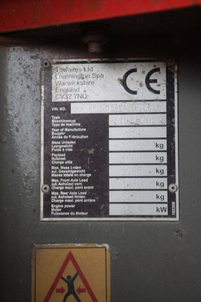 Mini Tipvogn Thwaites MACH201: billede 12