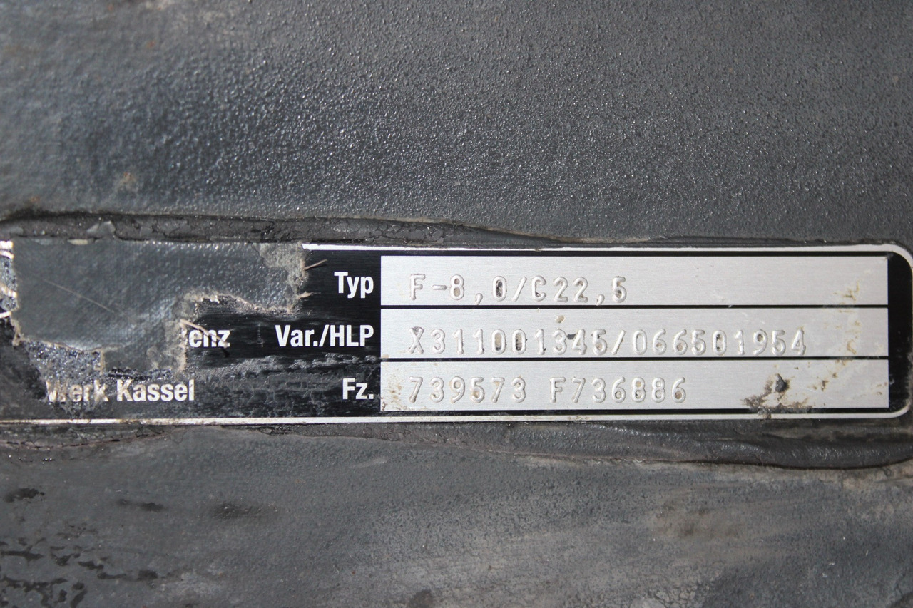 AXA FATA F-8,0-C22,5 MERCEDES ACTROS MP4 A9603311801, X311001345 - Foraksel for Lastbil: billede 3 AXA FATA F-8,0-C22,5 MERCEDES ACTROS MP4 A9603311801, X311001345 - Foraksel for Lastbil: billede 3