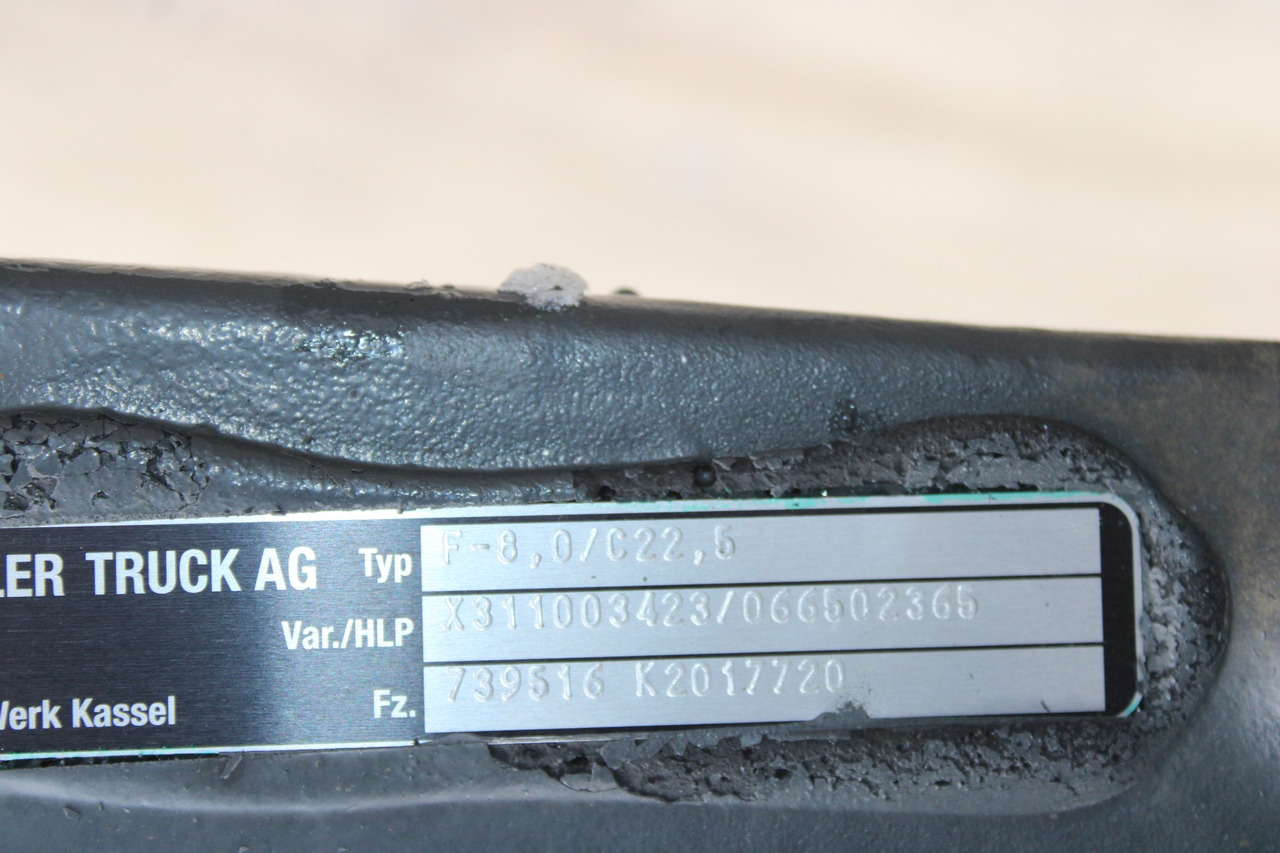 AXA FATA F-8,0-C22,5 MERCEDES AROCS A9603312901, X311003423, 066502365 - Foraksel for Lastbil: billede 3 AXA FATA F-8,0-C22,5 MERCEDES AROCS A9603312901, X311003423, 066502365 - Foraksel for Lastbil: billede 3