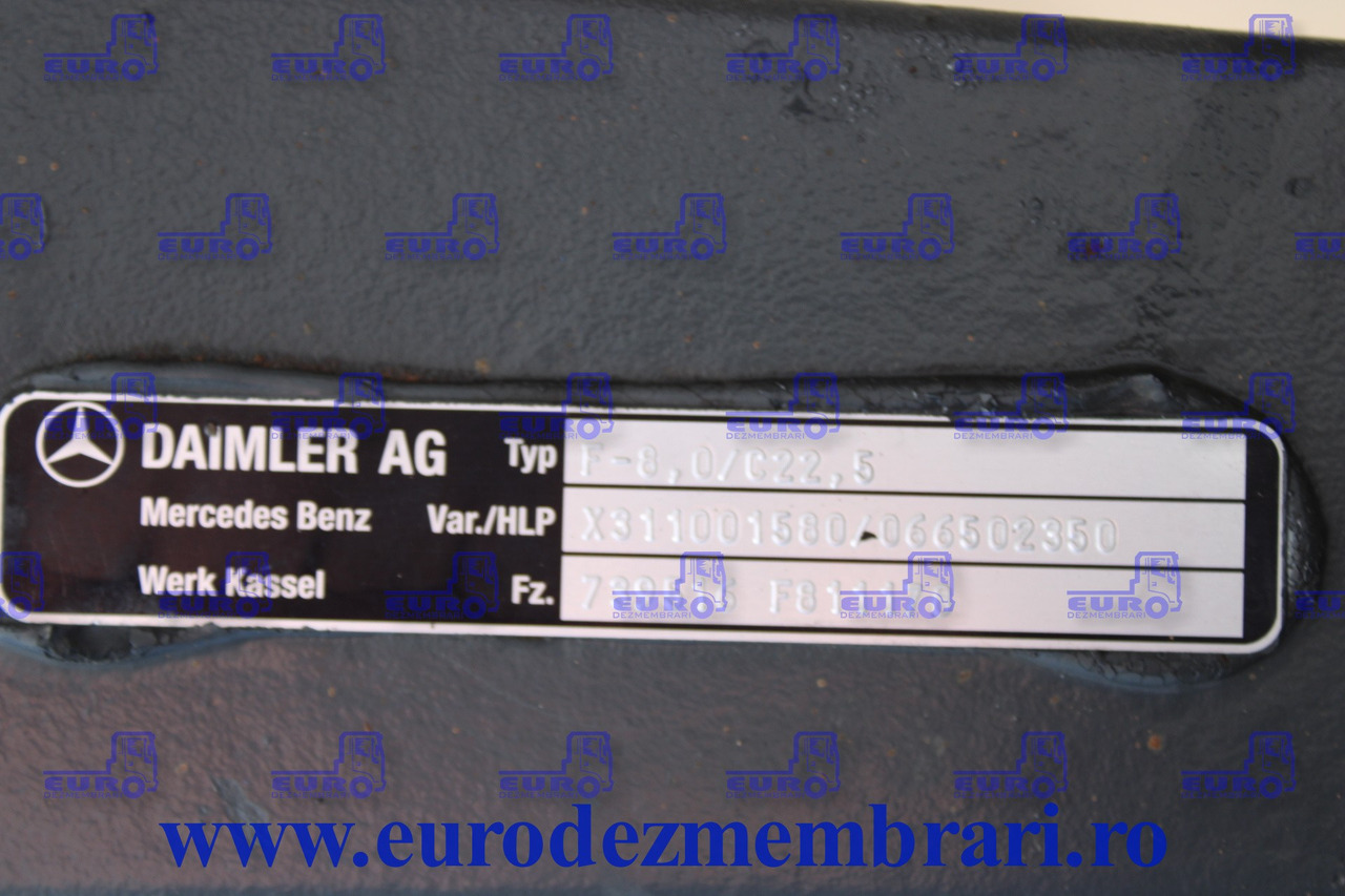 AXA FATA F8-0-C22,5 MERCEDES ACTROS A9633310101, X311001580, 066502350 - Foraksel for Lastbil: billede 3 AXA FATA F8-0-C22,5 MERCEDES ACTROS A9633310101, X311001580, 066502350 - Foraksel for Lastbil: billede 3