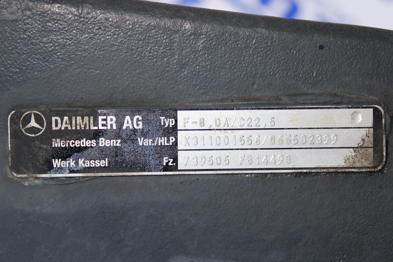 AXA FATA MEGA MERCEDES ACTROS MP4 F-8,0A-C22,5 X311001556 A9603310501 - Foraksel for Lastbil: billede 3 AXA FATA MEGA MERCEDES ACTROS MP4 F-8,0A-C22,5 X311001556 A9603310501 - Foraksel for Lastbil: billede 3