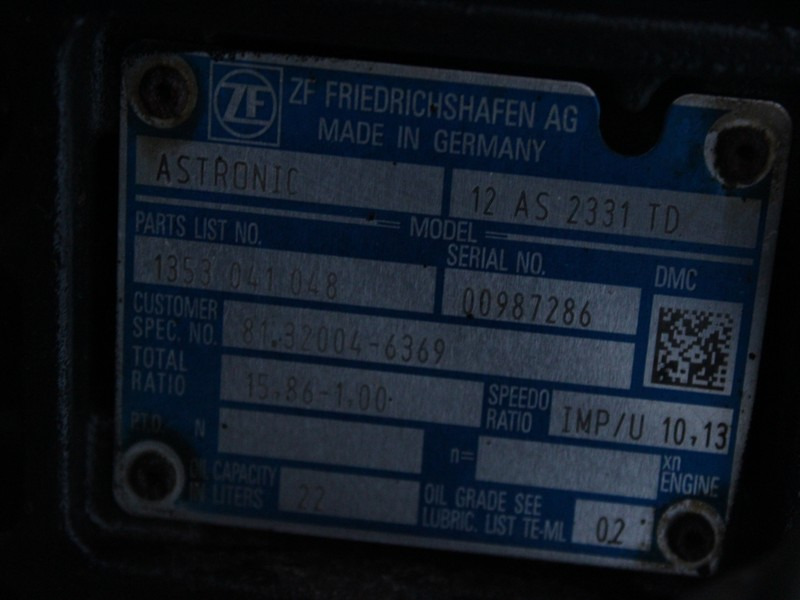CUTIE DE VITEZE AUTOMATA CU INTARDER MAN 12AS 2331 TD 81.32004.6369 - Gearkasse for Lastbil: billede 5 CUTIE DE VITEZE AUTOMATA CU INTARDER MAN 12AS 2331 TD 81.32004.6369 - Gearkasse for Lastbil: billede 5