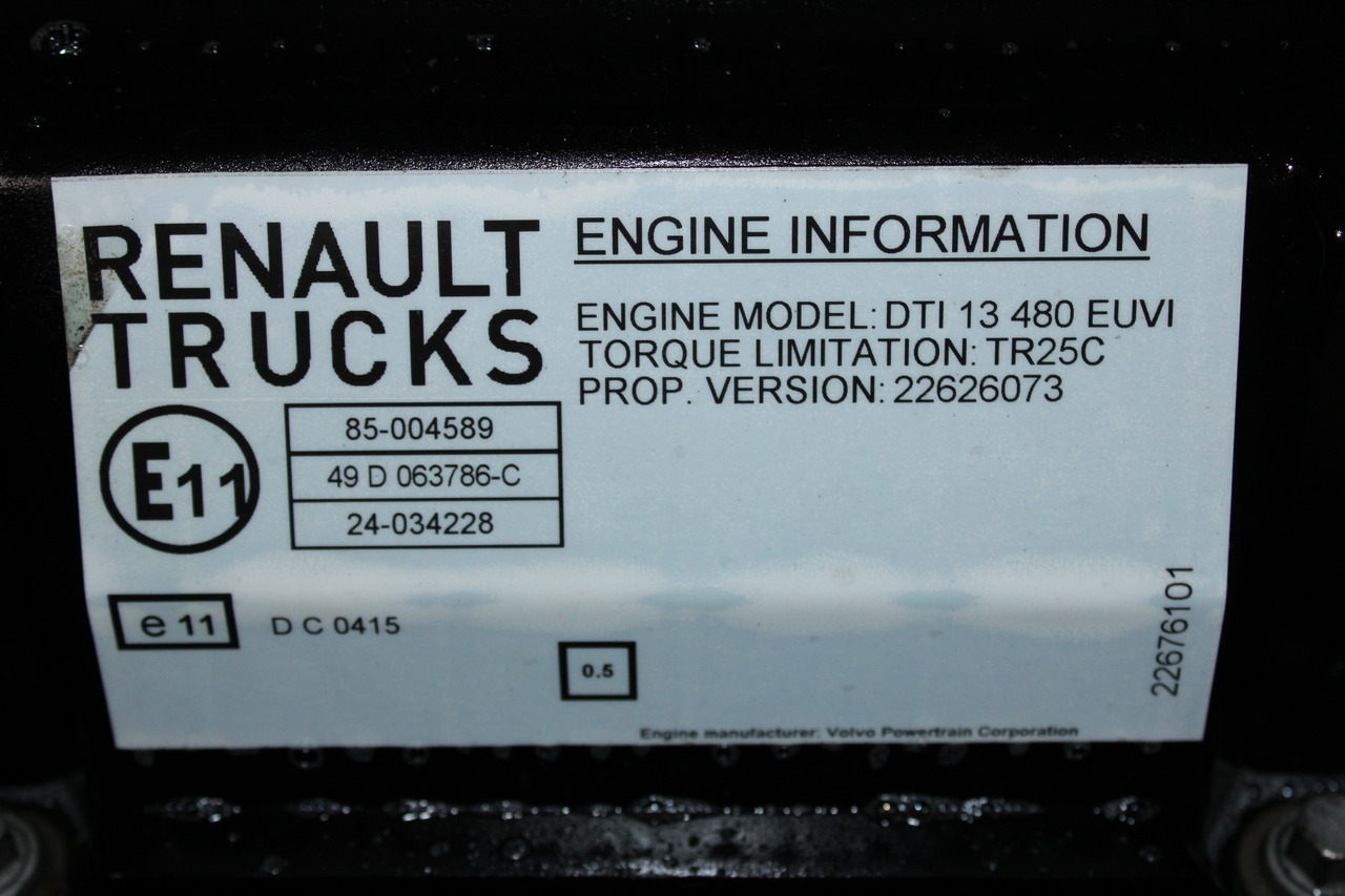 MOTOR RENAULT T DTI13 480CP EURO 6 22626073 - Motor for Lastbil: billede 5 MOTOR RENAULT T DTI13 480CP EURO 6 22626073 - Motor for Lastbil: billede 5
