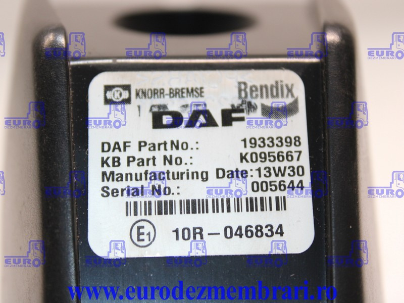 SENZOR RADAR DAF XF106 1933398, K095667 - Sensor for Lastbil: billede 4 SENZOR RADAR DAF XF106 1933398, K095667 - Sensor for Lastbil: billede 4