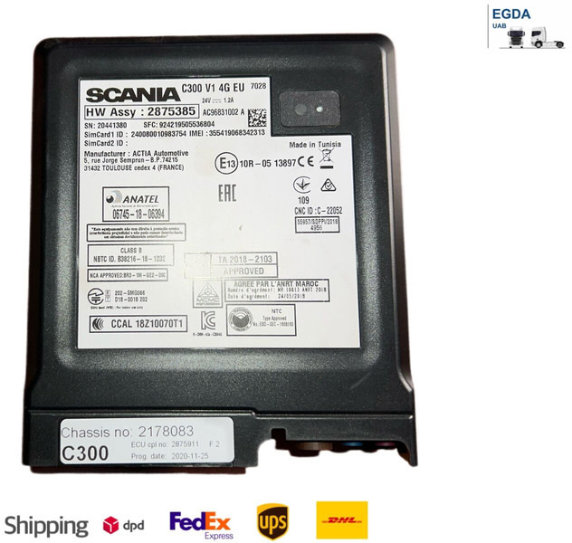Scania C300 V1 - Kontrol blok: billede 1 Scania C300 V1 - Kontrol blok: billede 1