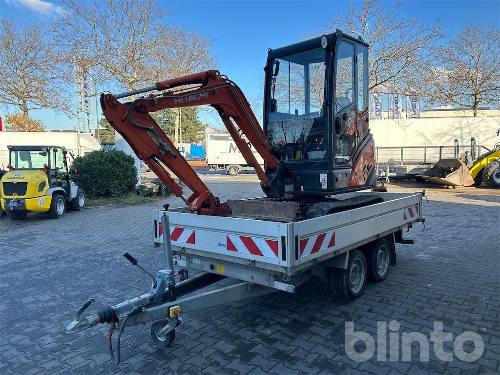 Hitachi Zaxis 18 CLR - Meyer Fahrzeugbau - Dreiseitenkipper 3,5 t - Minigravemaskine: billede 1 Hitachi Zaxis 18 CLR - Meyer Fahrzeugbau - Dreiseitenkipper 3,5 t - Minigravemaskine: billede 1